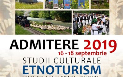 Admitere Studii Culturale: ETNOTURISM: Etnologia şi turismul cultural (ETT) – Nivel MASTERAT – sesiunea SEPTEMBRIE 2019