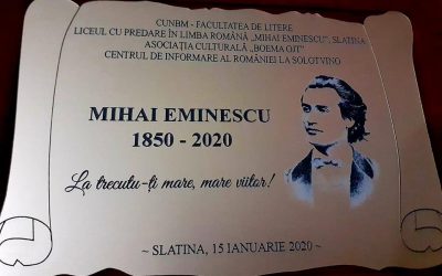 Aniversare Mihai Eminescu, Ziua Culturii Naționale, Slatina, Transcarpatia,